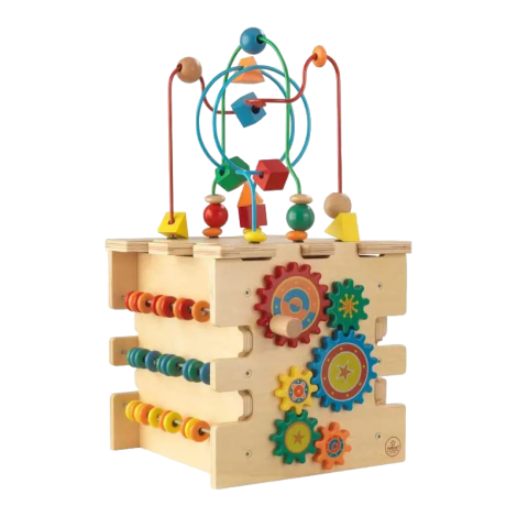 Cub din lemn cu activitati, alfabetar si rollercoaster 3 ani+ - imagine 7